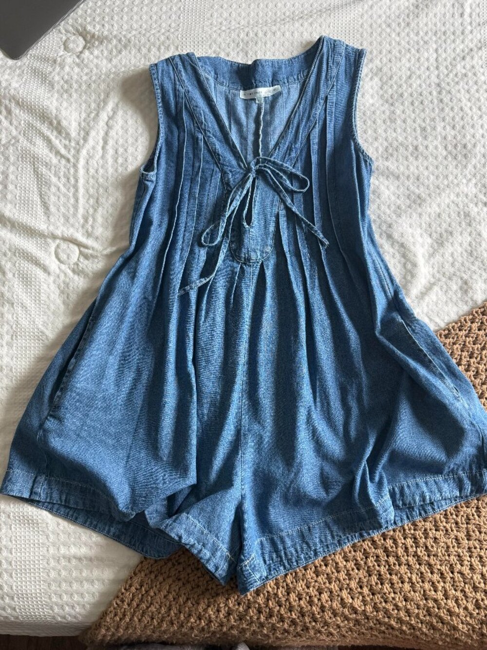 Jean short romper